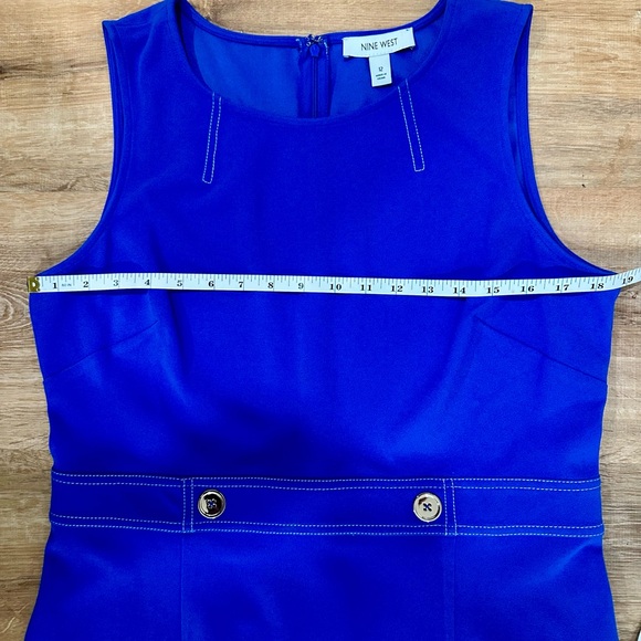 Nine West Blue Sleeveless Dress - Picture 4 of 7